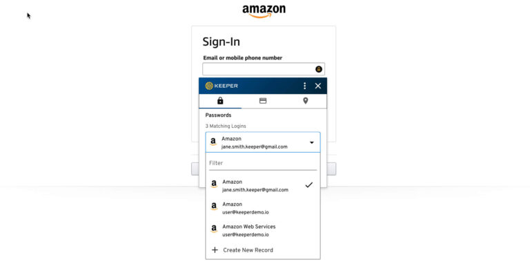 Image of Multiple Account Selector